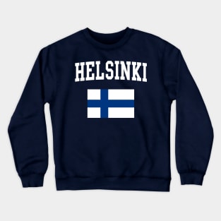 Helsinki Finland Finnish Flag Crewneck Sweatshirt